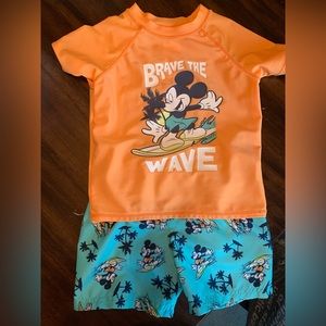Disney Jumping Beans Mickey Mouse Rash Guard boys swimsuit